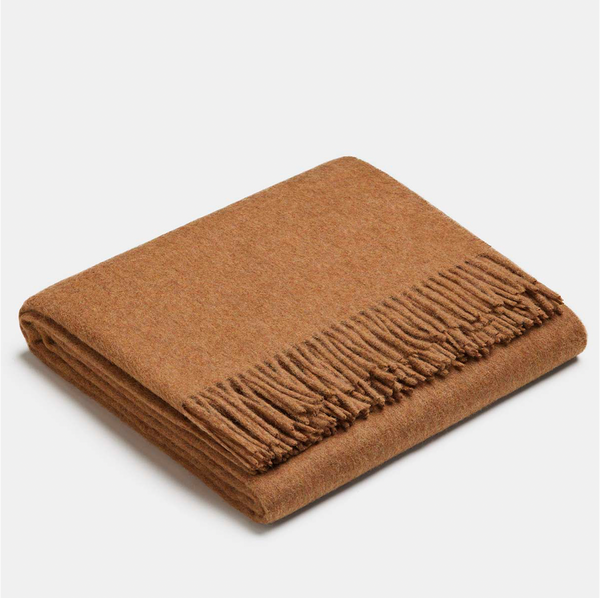 Alpaca-Wool Blanket, Camel