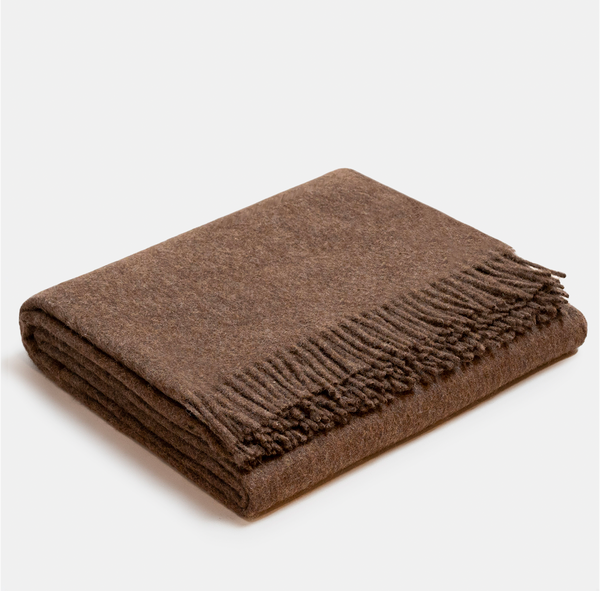 Alpaca-Wool Blanket, Chocolate