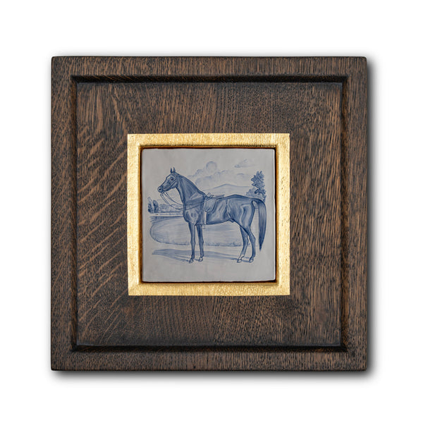 Hand-Painted Equestrian Tile – after Hedward Dewey