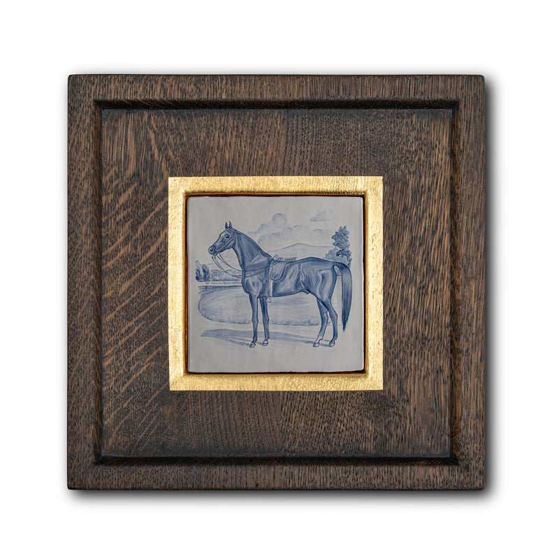 Hand-Painted Equestrian Tile – after Hedward Dewey
