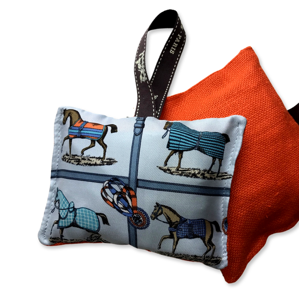 Vintage Hermès Petits Chevaux Lavender Sachet, Blue