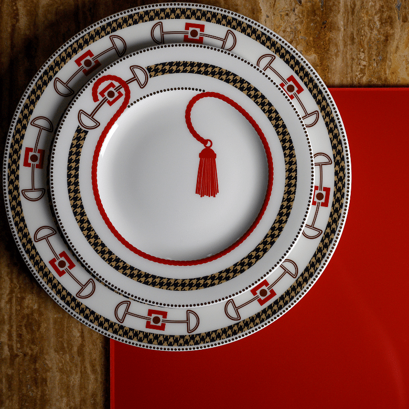 Equestrian Collection Dinnerware- 5 Piece Set