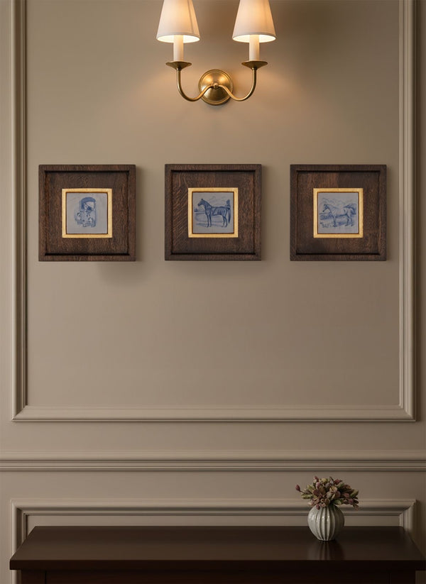 Hand-Painted Equestrian Tiles- after Frederick Herring