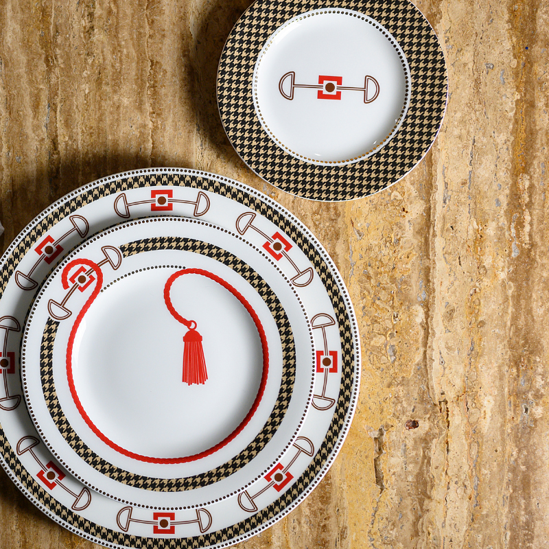 Equestrian Collection Dinnerware- 5 Piece Set