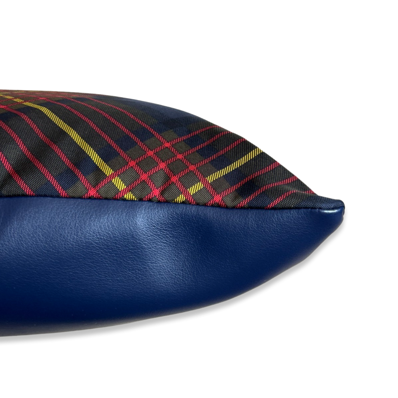 Vintage Ralph Lauren Tartan Equestrian Silk Scarf Pillow