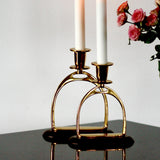 Large Brass Stirrup Candleholder