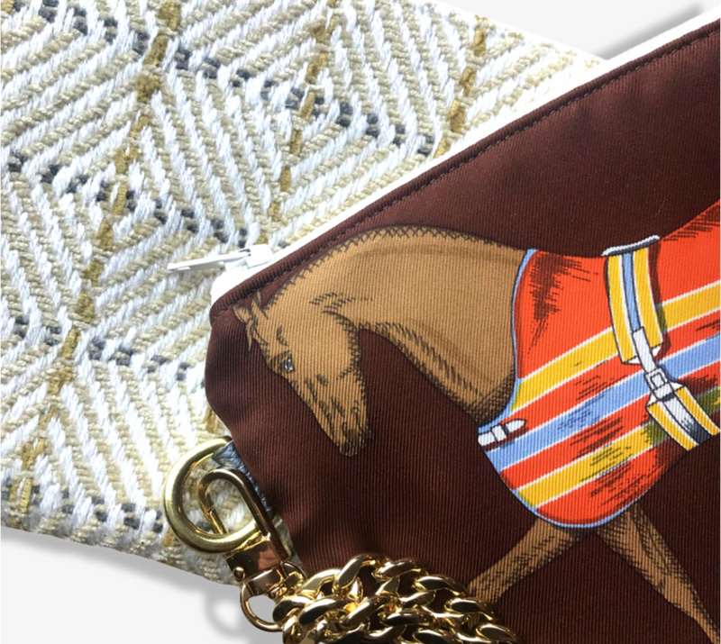 Vintage Hermès Silk Scarf Wristlet Bag