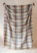Lambswool Blanket in Seagrass Cottage Check
