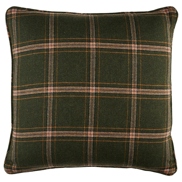 Schumacher Blackburn Merino Plaid Pillow in Green