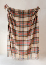 Cashmere Blanket in Stewart Dress Antique Tartan