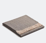 Herringbone Alpaca Blanket, Charcoal/Beige