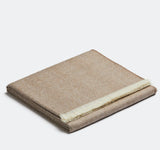 Herringbone Alpaca Blanket, Cappuccino/White