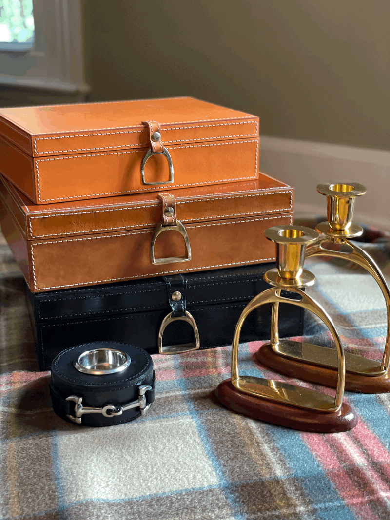 Small Brass Stirrup Candleholder